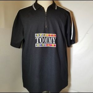 Vintage Tommy Hilfiger Sport 1/4 Zip Polo Shirt XL
